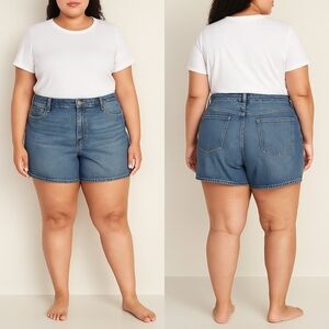 Old Navy High-Rise Slouchy Straight Denim Shorts – Women’s Size 18 NEW